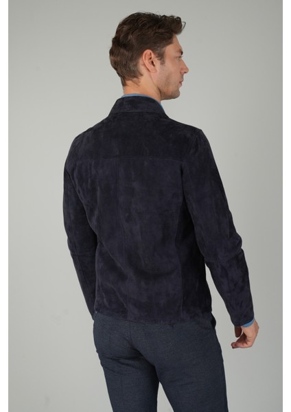 Erkek Lacivert Gerçek Deri Mont DM25Y25002_D39 indirimleri