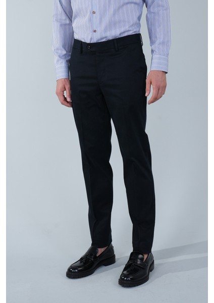 Siyah Doğal Pamuk Pilesiz Spor Pantolon PNS24K24007_D99