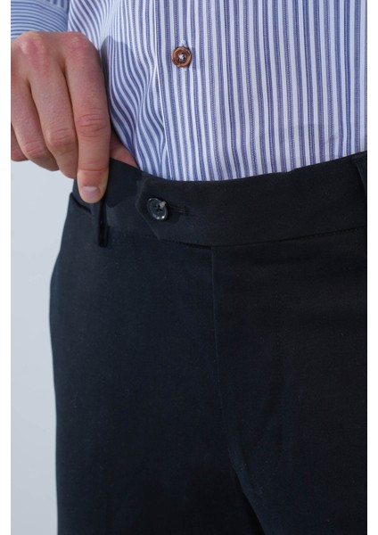 Siyah Doğal Pamuk Pilesiz Spor Pantolon PNS24K24007_D99 fırsatları