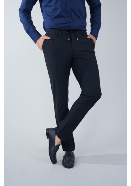 Lacivert Jogger Cepli Erkek Lastikli Spor Pantolon PNS24K24005_D39