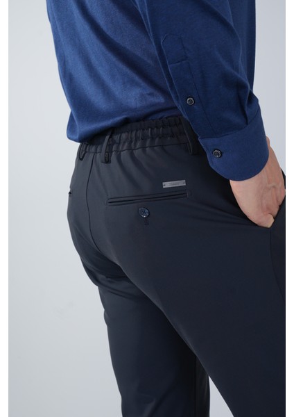 Lacivert Jogger Cepli Erkek Lastikli Spor Pantolon PNS24K24005_D39 modelleri