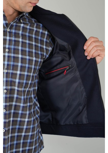 Erkek Kısa Kaşe Mont Lacivert MNT24K24005_D39 modelleri