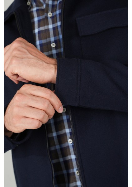 Erkek Kısa Kaşe Mont Lacivert MNT24K24005_D39 fırsatları