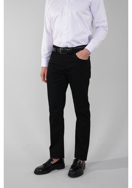 Siyah Denim Pamuklu 5 Cepli Erkek Pantolon PNJ25Y25103_D99