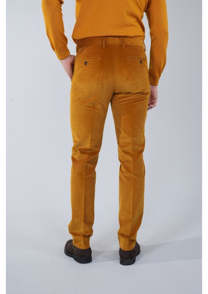 Hardal Kadife Pamuk Modal Likralı Esnek Rahat 4 Cepli Erkek Pantolon PNS24K24008_D19 fiyatları
