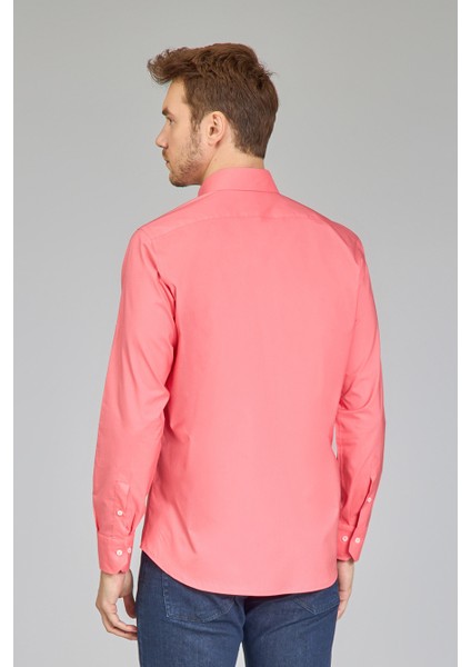 Erkek Turuncu Regular Fit Paşa Yaka Gömlek GMARS250006_D64 fırsatları