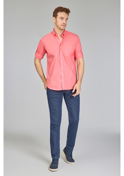Erkek Turuncu Regular Fit Paşa Yaka Gömlek GMARS250006_D64 indirimleri