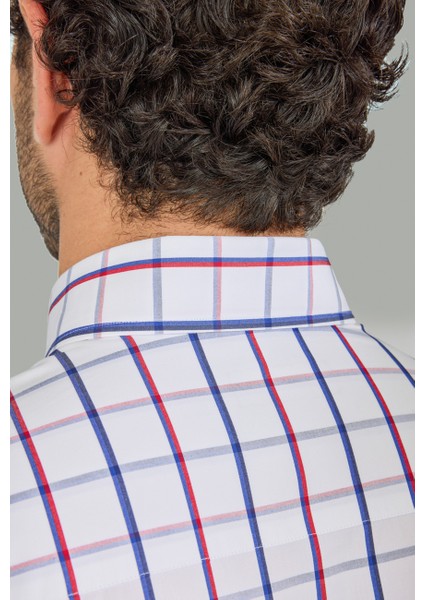 Regular Fit Paşa Yaka Kırmızı Pamuk Erkek Gömlek GMEKS250004_D24 indirimleri