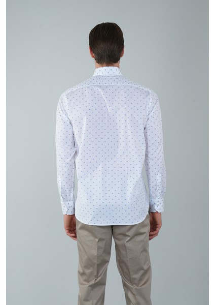 Erkek Beyaz Regular Fit Paşa Yaka Gömlek GMARS250005_D01 fiyatları