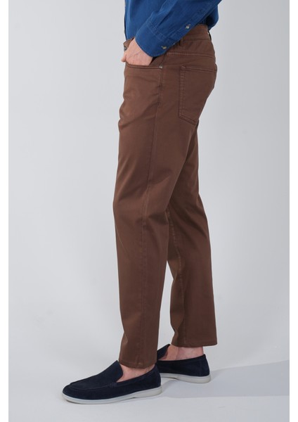 Erkek Kahve Chino Pamuklu 5 Cepli Spor Pantolon PNS25Y25103_D11 fırsatları