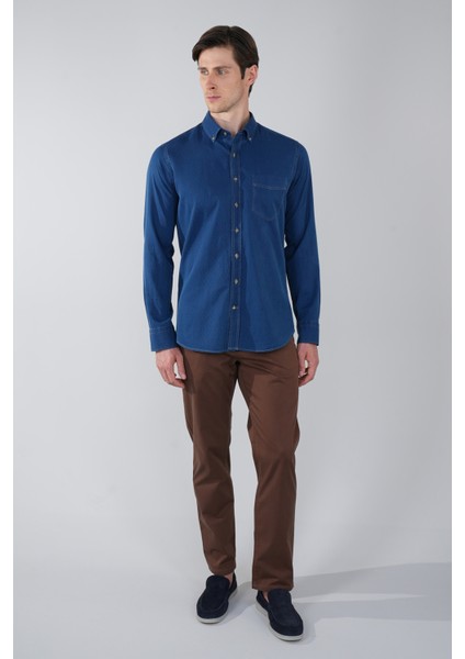 Erkek Kahve Chino Pamuklu 5 Cepli Spor Pantolon PNS25Y25103_D11 indirimleri