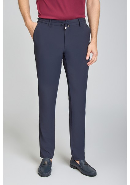 Erkek Lacivert Jogger Cepli Lastikli Rahat Spor Pantolon PNS25Y25100_D39