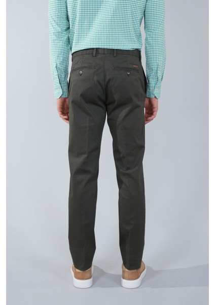 Haki Pamuklu 4 Cepli Erkek Basic Spor Pantolon PNS25Y25104_D49 fiyatları