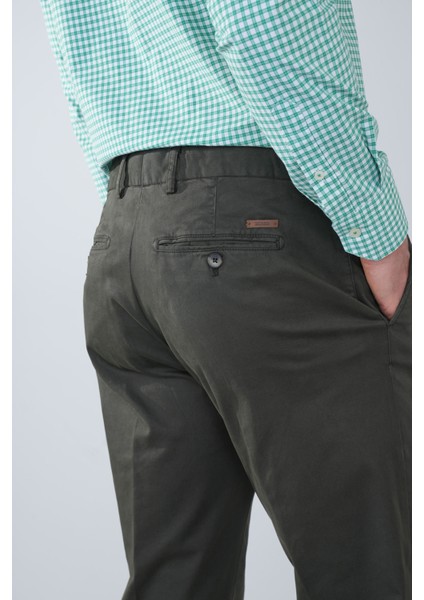 Haki Pamuklu 4 Cepli Erkek Basic Spor Pantolon PNS25Y25104_D49 modelleri
