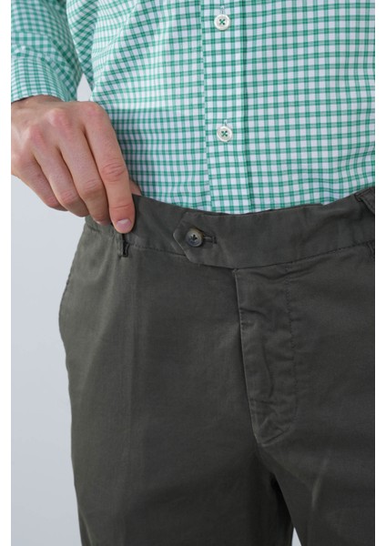Haki Pamuklu 4 Cepli Erkek Basic Spor Pantolon PNS25Y25104_D49 fırsatları