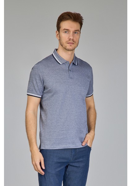 Supima Gömlek Yaka Cool Touch Lacivert Erkek T-Shirt TS25Y25122_D39 indirimleri