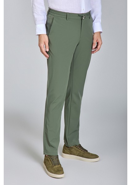 Erkek Yeşil Jogger Cepli Lastikli Rahat Spor Pantolon PNS25Y25100_D47 modelleri