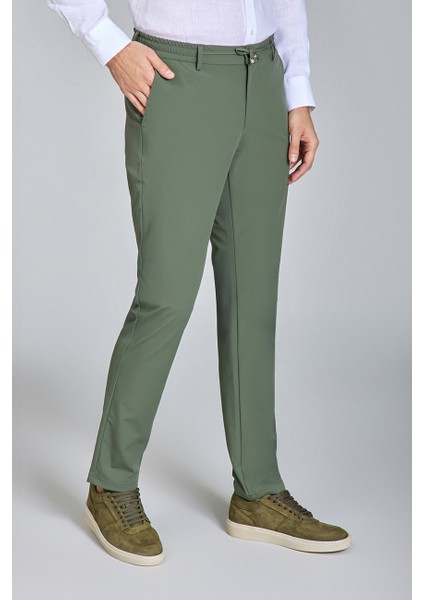 Erkek Yeşil Jogger Cepli Lastikli Rahat Spor Pantolon PNS25Y25100_D47 fırsatları