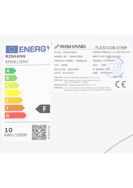 Cob Şerit LED 24V – Metrede 480 LED – Yüksek Crı > 90 – Noktasız Aydınlatma fırsatları