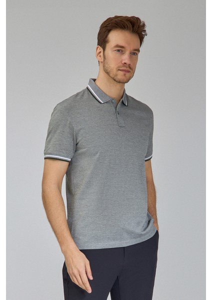 Supima Gömlek Yaka Cool Touch Haki Erkek T-Shirt TS25Y25122_D49 modelleri