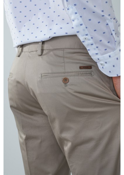 Bej Pamuklu 4 Cepli Erkek Basic Spor Pantolon PNS25Y25105_07 fırsatları