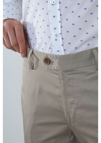 Bej Pamuklu 4 Cepli Erkek Basic Spor Pantolon PNS25Y25105_07 indirimleri