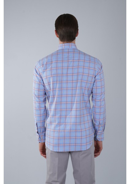 Uzun Kol Paşa Yaka Tek Cep Turuncu Pamuk Erkek Gömlek GMCZG250004_D64 fiyatları