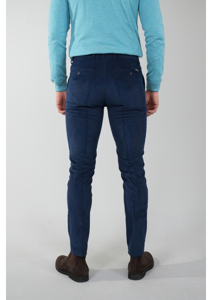 Lacivert Kadife Pamuklu Likralı Esnek Rahat Jagger Erkek Pantolon PNS24K24009_D39 fiyatları