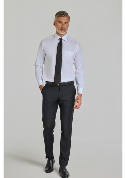 Regular Fit Klasik Yaka Beyaz Pamuk Erkek Gömlek GMKLS4KB242054_D01 fiyatları
