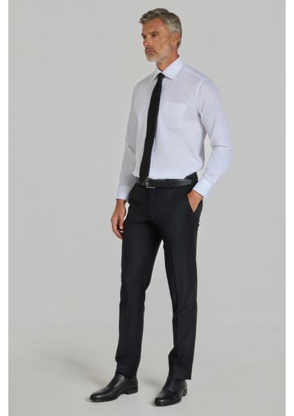 Regular Fit Klasik Yaka Beyaz Pamuk Erkek Gömlek GMKLS4KB242054_D01 fırsatları