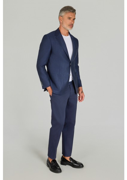 Erkek Regular Fit Pamuk Keten Ceket Lacivert PCK25Y25001_D39 fiyatları