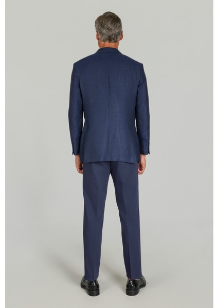 Erkek Regular Fit Pamuk Keten Ceket Lacivert PCK25Y25001_D39 indirimleri