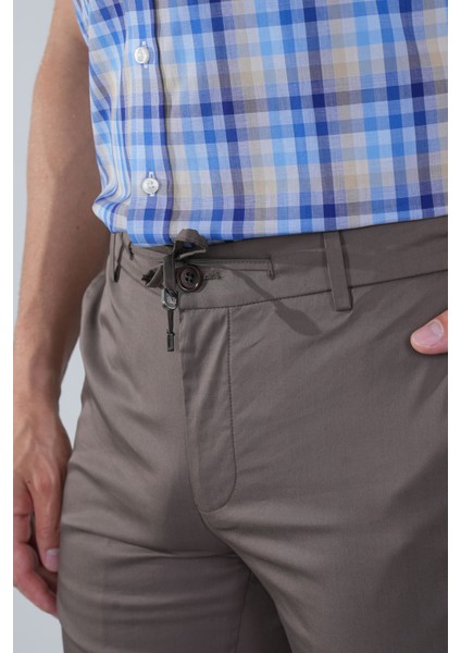 Erkek Açık Kahve Pamuklu Comfort Lastikli Bağcıklı Spor Pantolon PNS25Y25102_10 fırsatları