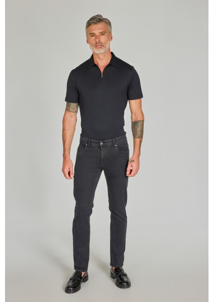 Antrasit Denim Pamuklu 5 Cepli Erkek Pantolon PNJ25Y25103_D58