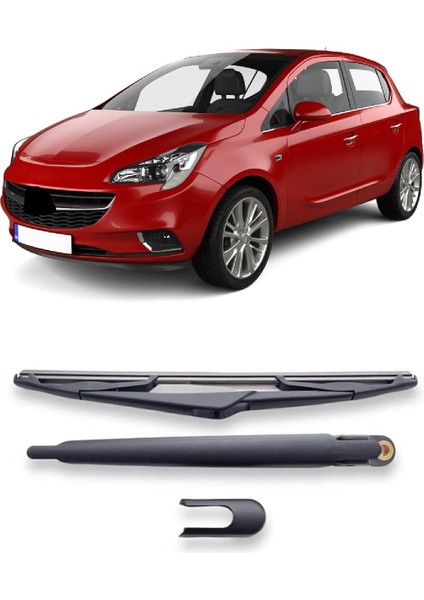 Opel Corsa E 2014-2019 Arka Cam Silecek Kolu ve Süpürgesi Kapak Takımı 1273395