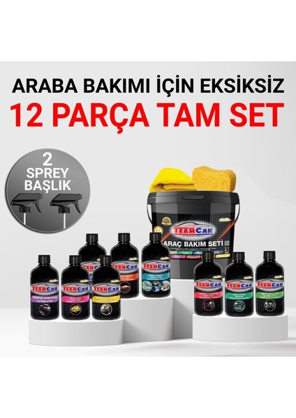Yazlık Araç Yıkama Bakım Seti Kova 12 Parçalı Efsane Set