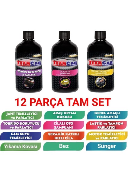 Yazlık Araç Yıkama Bakım Seti Kova 12 Parçalı Efsane Set modelleri