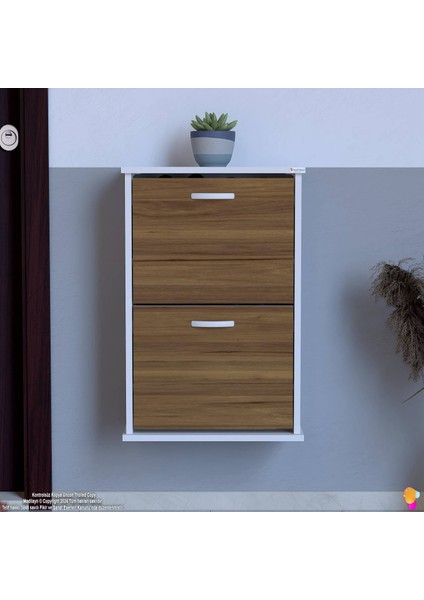 UMAY Asma Kapı Önü 52x 78 x26 cm’ lik 2 Düşer Kapak 4 Göz Bölmeli Ayakkabılık fırsatları