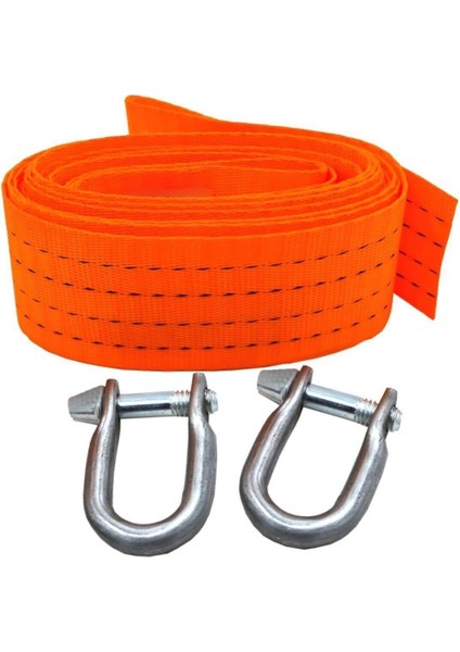 Oto Çekme Halatı Bez Reflektif Turuncu 3 Metre 3 Ton
