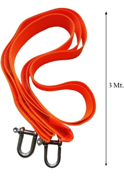 Oto Çekme Halatı Bez Reflektif Turuncu 3 Metre 3 Ton fiyatları