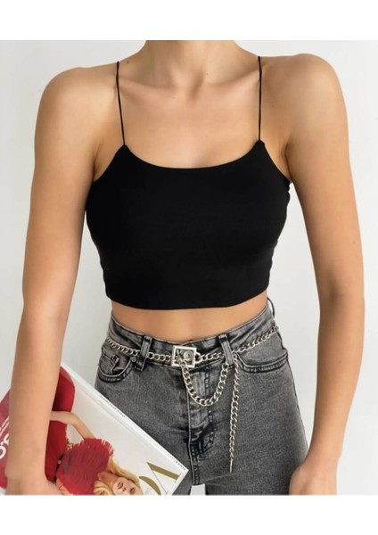 Lastik Askılı Crop