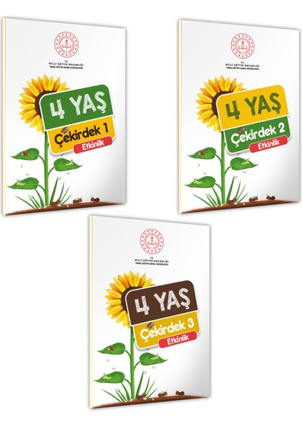 4 Yaş Okul Öncesi Meb Etkinlik Kitabı Çekirdek 3’lü Set Eğlenceli ve Öğretici Aktiviteler(A4 Renkli)