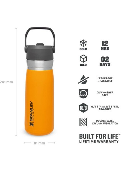 Go Iceflow Flip Straw Su Termosu 0,65 L Turuncu fiyatları