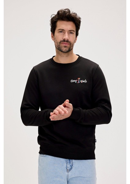 24.02.12.022 Splashy Crewneck Erkek Sweatshirt modelleri