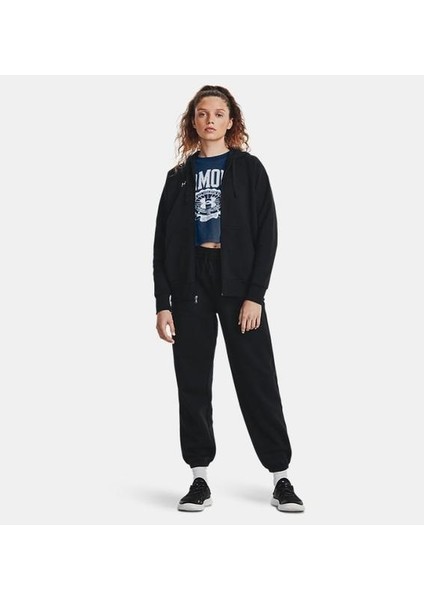 Rival Fleece Tam Boy Fermuarlı Kadın Siyah Kapüşonlu Üst.001 modelleri