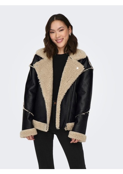 Onlwılma Faux Leath Sherpa Mont 15293010
