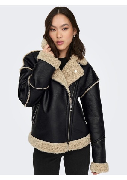 Onlwılma Faux Leath Sherpa Mont 15293010 fırsatları