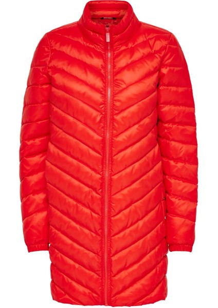 Midi Boy Büzgülü Şişme Mont - Kışlık Kadın Giyim