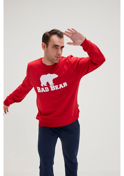Erkek Sweatshirt Crewneck 200212011-RED