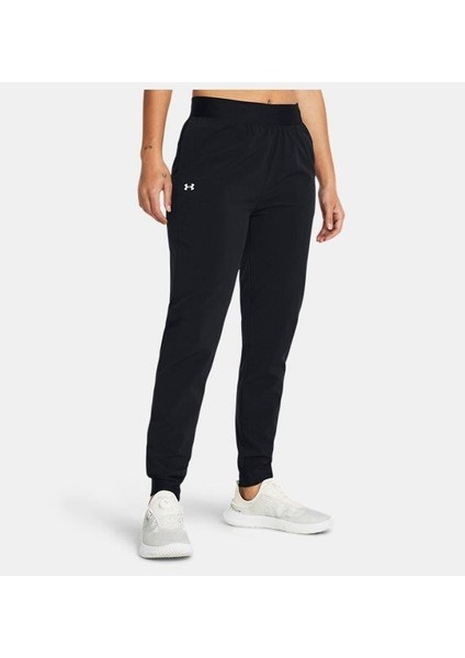 UA Rival Hi Rise Woven Pant 1382727-001 Kadın Siyah Spor Eşofman Altı